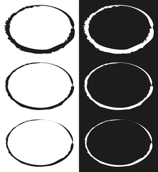 Grungy cirkel element set — Stockvector