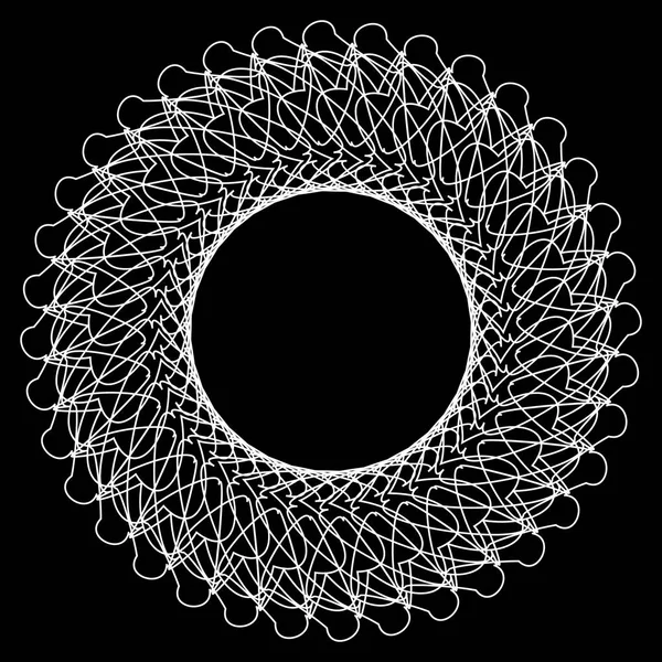 Geometrycznej koło. Element z żyłką. — Wektor stockowy