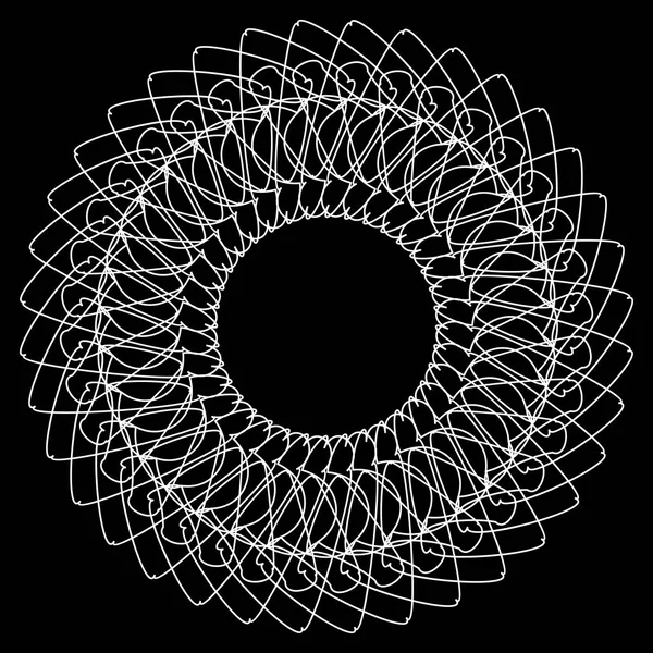 Geometrisk cirkel. Cirkulära element. — Stock vektor