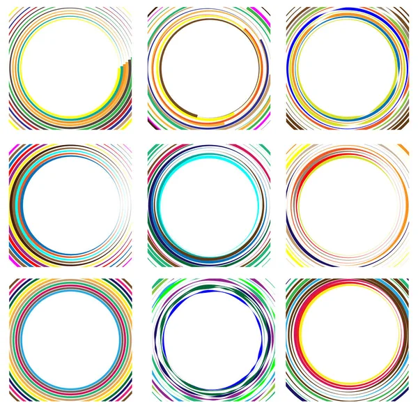 Set of random circle elements. — Stock Vector