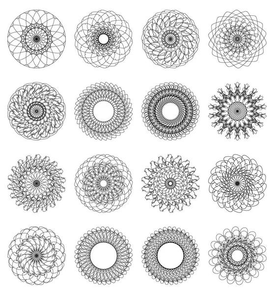 Γεωμετρική κύκλο. Κυκλικό στοιχείο. — Διανυσματικό Αρχείο