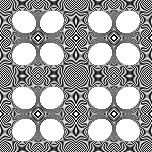 Motif avec ovales miroirs, ellipses — Image vectorielle