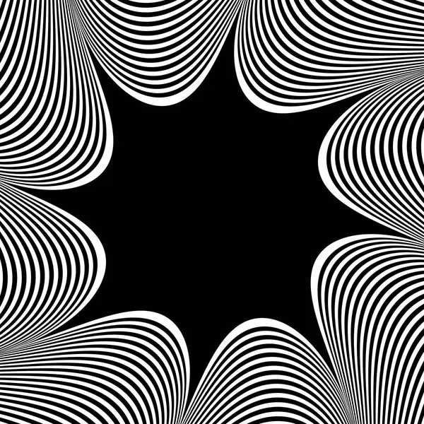 Stralende patroon van lijnen — Stockvector
