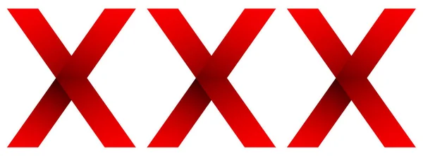 三人的红十字会，X 字母图标 — 图库矢量图片