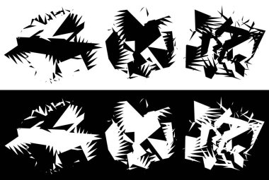 Soyut rasgele geometrik öğelerin