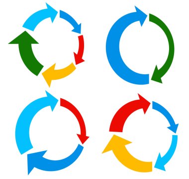 Set of circular arrows clipart