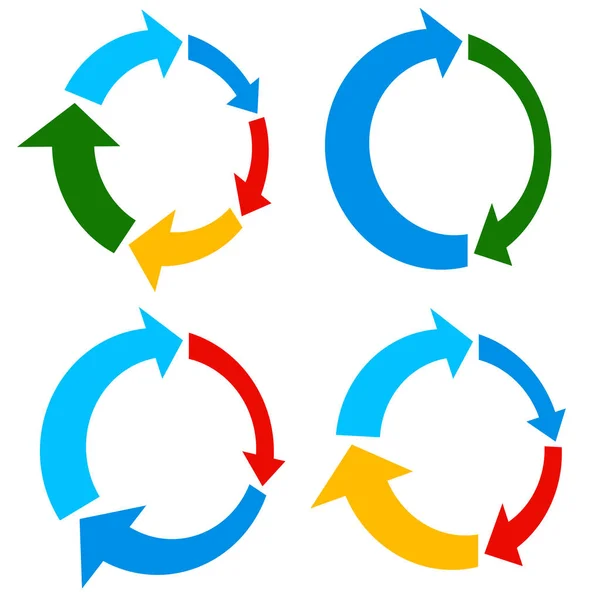Set of circular arrows — Stock Vector