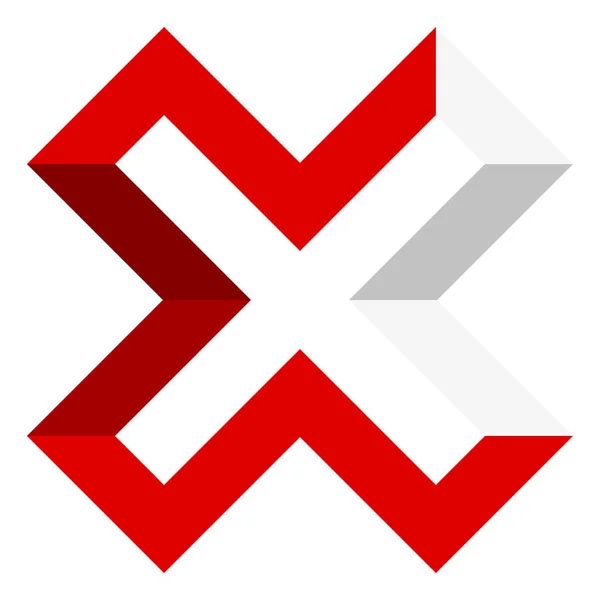 X brev sybmol logotyp — Stock vektor