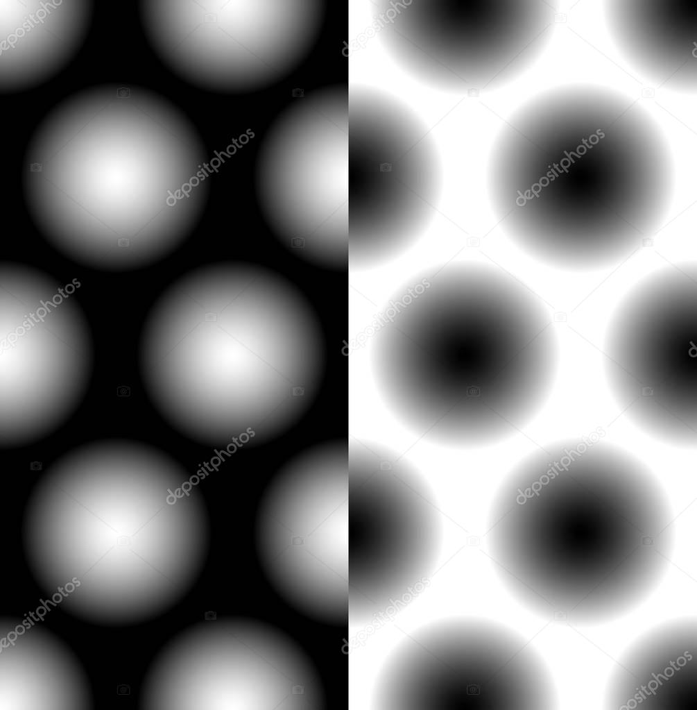 Seamless pattern with faded circles