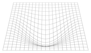Bent grid in perspective clipart