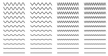Set of different horizontal lines clipart