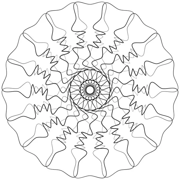 Mandala geometris melingkar - Stok Vektor