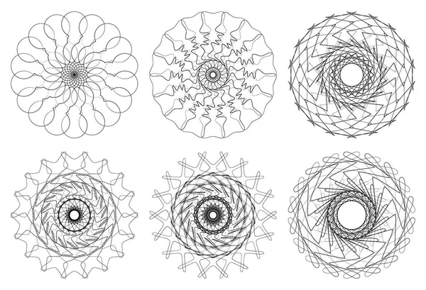 Elementi geometrici circolari — Vettoriale Stock