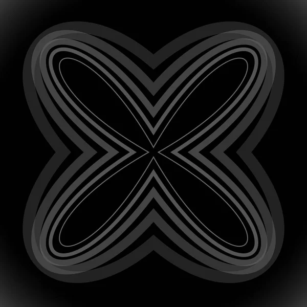 Élément abstrait avec lignes radiales — Image vectorielle