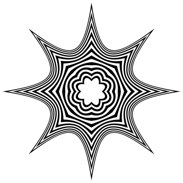Élément radial avec distorsion — Image vectorielle