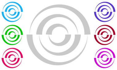 Geometrik soyut logolar seti