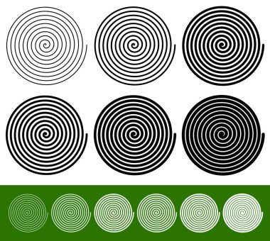 Set of circular geometric elements clipart