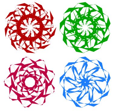 dairesel geometrik öğeleri kümesi