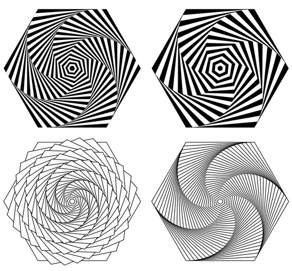 Абстрактные спиральные элементы — стоковый вектор