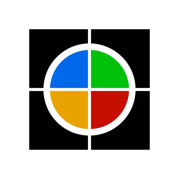 Colorido símbolo redondo — Archivo Imágenes Vectoriales