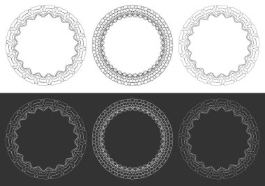 Dairesel geometrik süsler seti