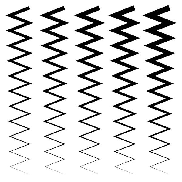 Cikk-cakk vonalak fekete-fehér mintás — Stock Vector
