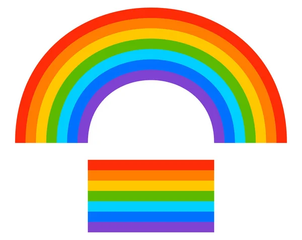 Regenboog vorm met getweaked versie — Stockvector