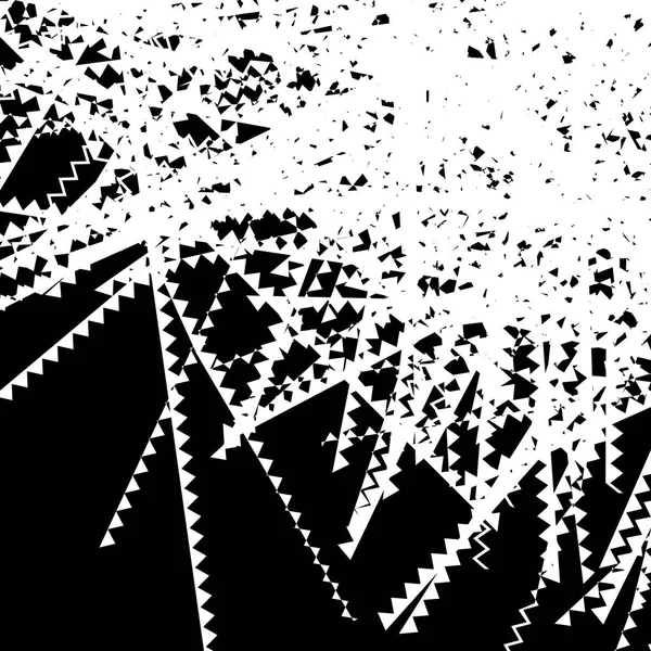 Zig-zag lijnen zwart-wit patroon — Stockvector