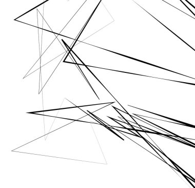 Rasgele, kaotik hatları ile geometrik sanat. 