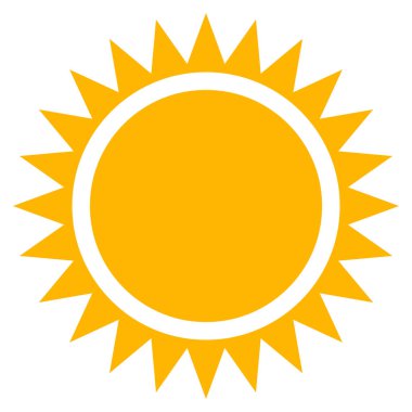Düz güneş simgesi 