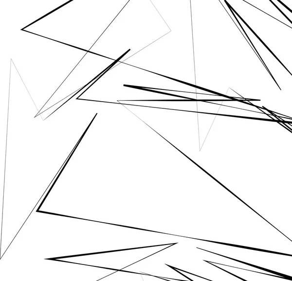 Art géométrique avec des lignes aléatoires et chaotiques . — Image vectorielle