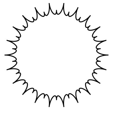 Radyal çizgiler ile kontur öğesi 