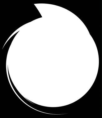 Dinamik daireyle swoosh çizgili çerçeve