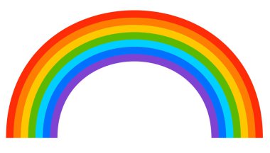 Simple 7-color rainbow element  clipart