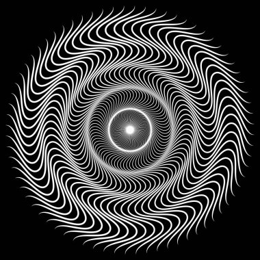Circular spiral element.  clipart
