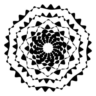 Bozuk şekillerle dönen geometrik daire