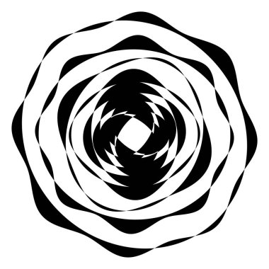 Bozuk şekillerle dönen geometrik daire