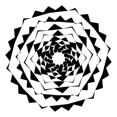 Bozuk şekillerle dönen geometrik daire