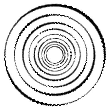 Bozuk şekillerle dönen geometrik daire.