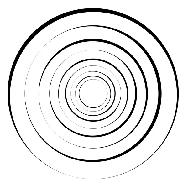 Concentric circles, rings. — Stock Vector