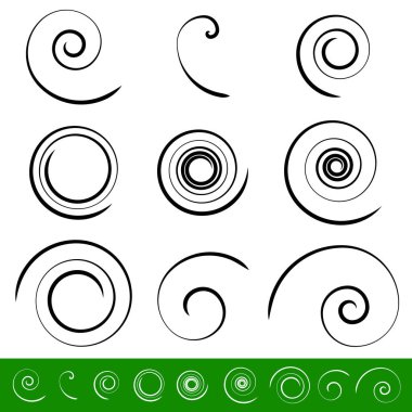 9 different circular shapes. clipart