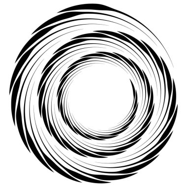 Soyut geometrik sarmal öğesi 