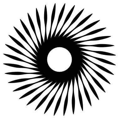 Soyut geometrik sarmal öğesi 