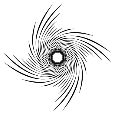 Soyut geometrik sarmal öğesi 