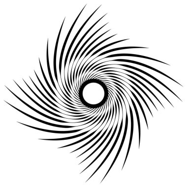 Soyut geometrik sarmal öğesi 