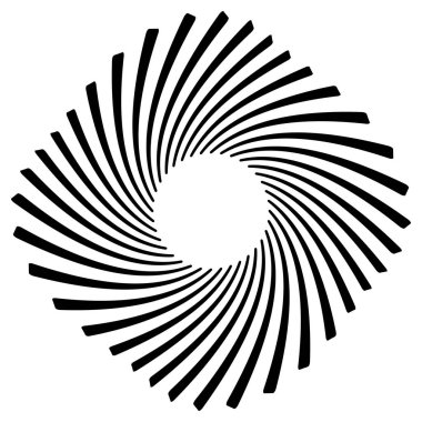 Soyut geometrik sarmal öğesi 