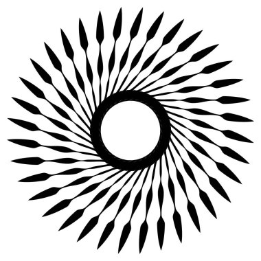 Soyut geometrik sarmal öğesi 