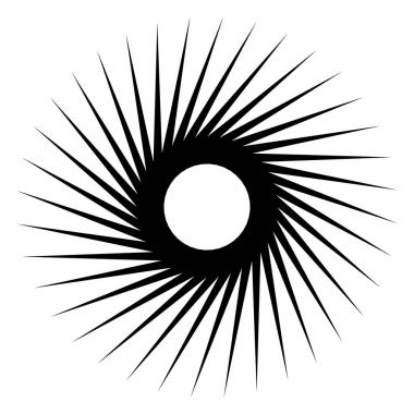 Soyut geometrik sarmal öğesi 