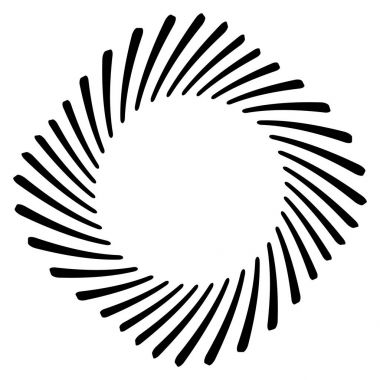 Soyut geometrik sarmal öğesi 