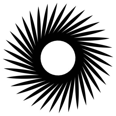 Soyut geometrik sarmal öğesi 